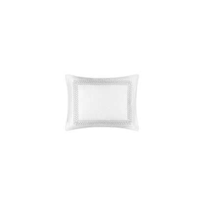 Astor Braid Matelasse Sham Silver Boudoir 