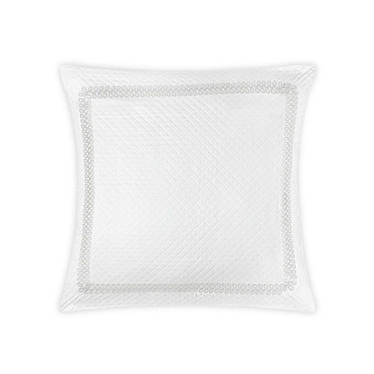 Astor Braid Matelasse Sham Silver Euro 
