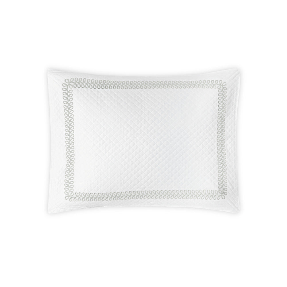 Astor Braid Matelasse Sham Silver Standard 