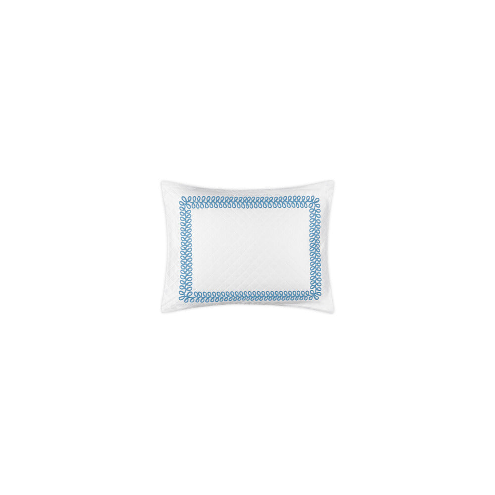 Astor Braid Matelasse Sham Sky Boudoir 