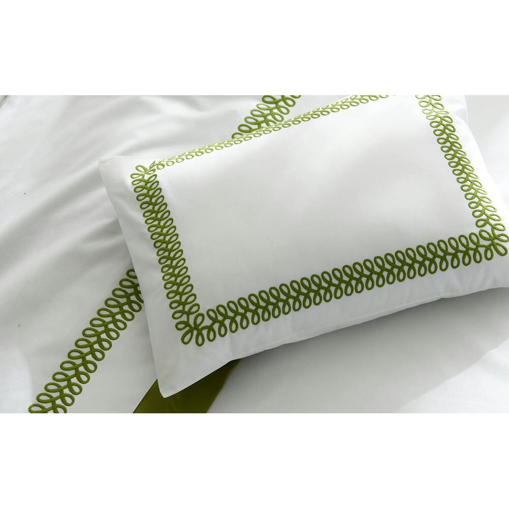 Astor Braid Pillowcase Pair Grass 4