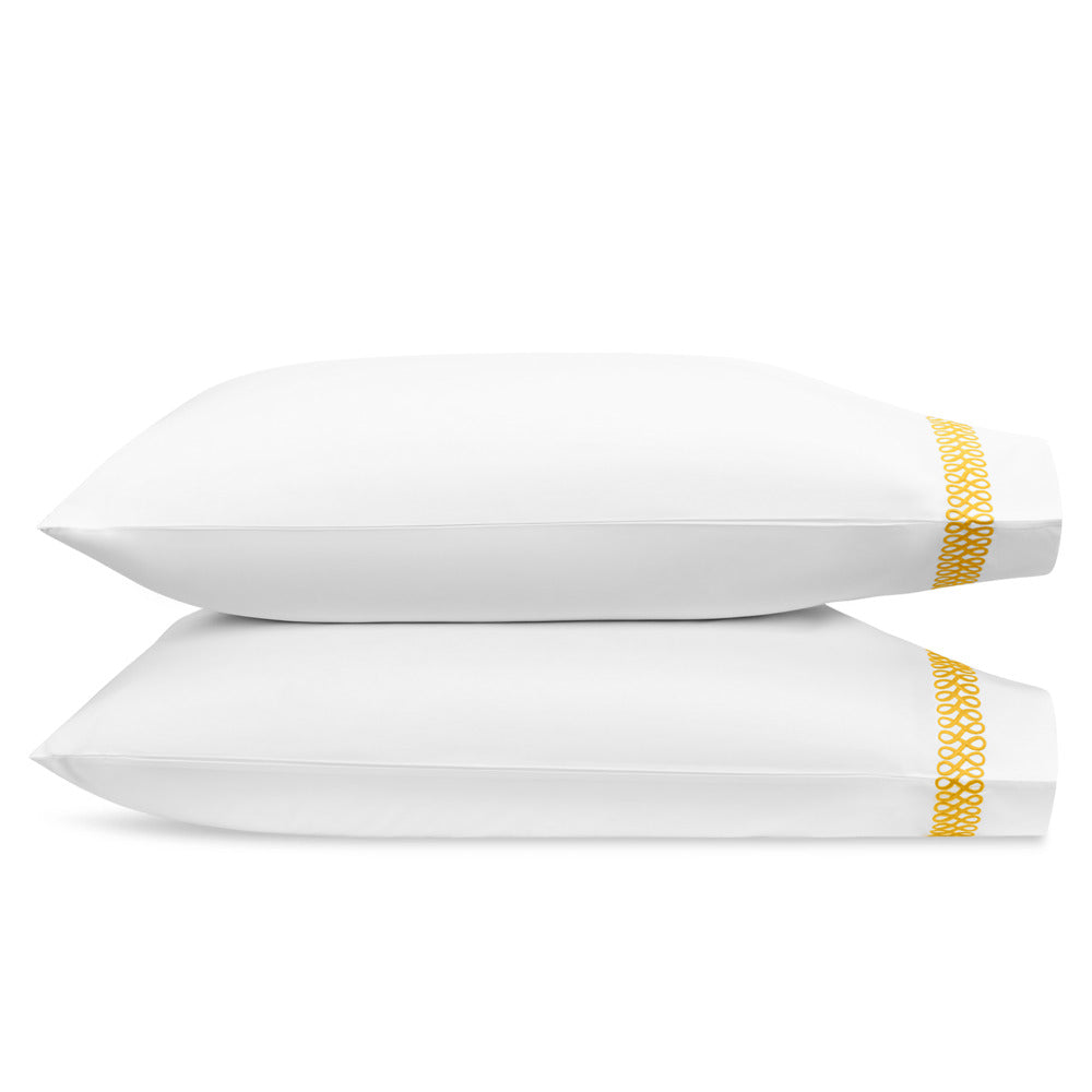 Astor Braid Pillowcase Pair Lemon 
