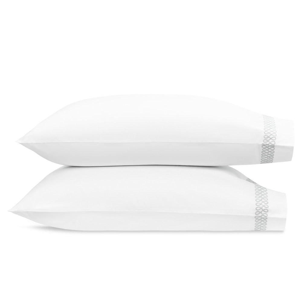 Astor Braid Pillowcase Pair Silver 