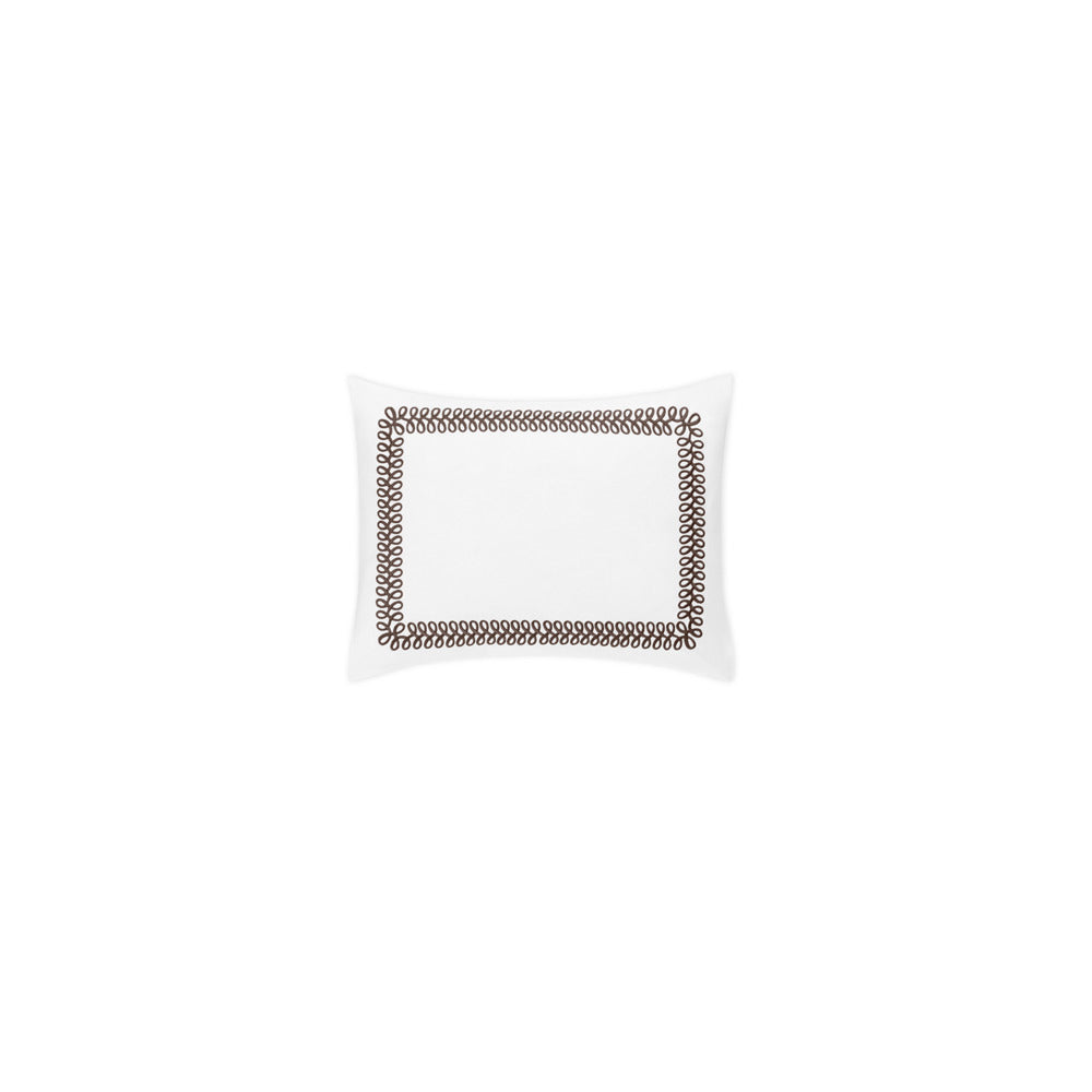 Astor Braid Sham Mocha Boudoir 