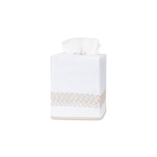 Astor Braid Tissue Box Cover Dune 