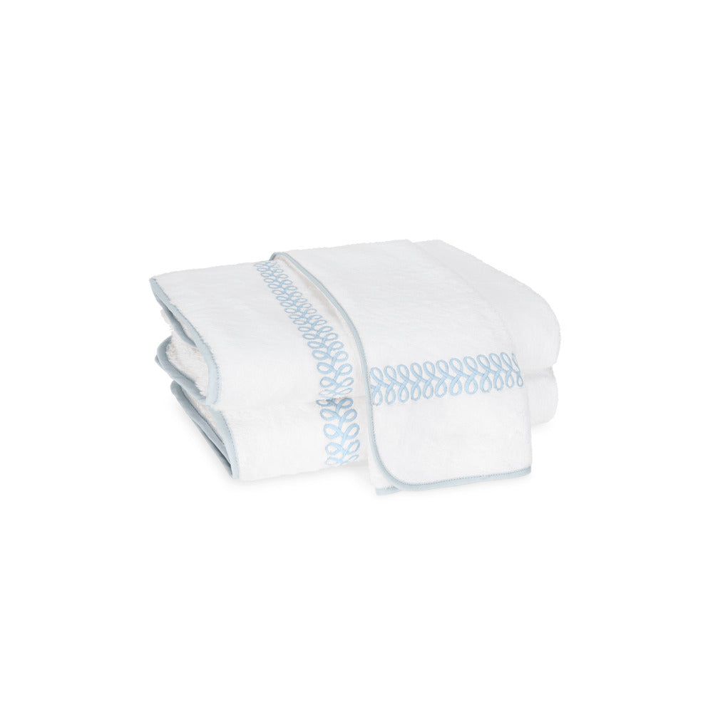 Astor Braid Wash Cloth Light Blue 