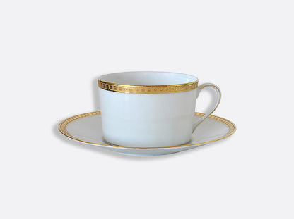 Athena Gold Breakfast Cup & Saucer 8.5 Oz by Bernardaud 