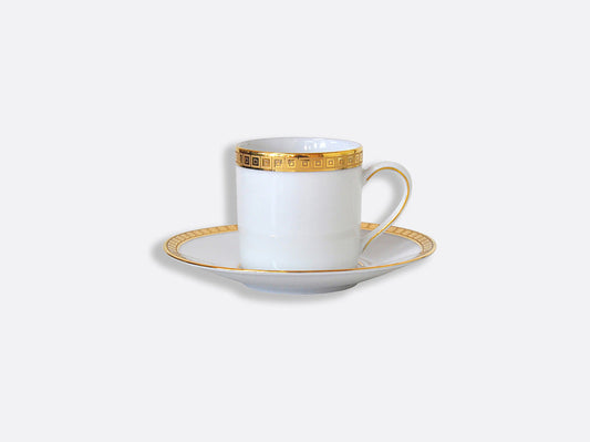 Athena Gold Set of Espresso Cups & Saucers 3 Oz by Bernardaud 