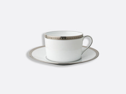 Athena Platinum Breakfast Cup & Saucer 8.5 Oz by Bernardaud 