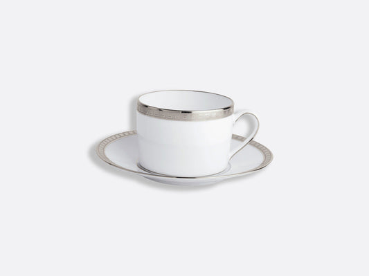 Athena Platinum Tea Cup & Saucer Gift Box 5 Oz by Bernardaud 