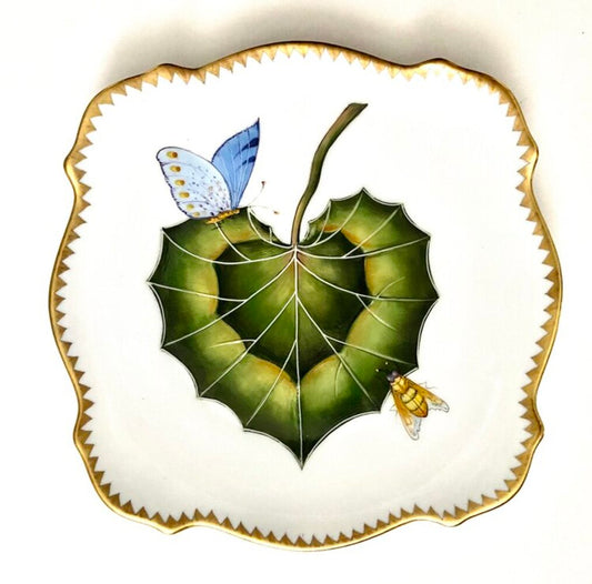 ATT6 - Garden Leaves Collection Dessert/Bread & Butter/Appetizer Plate by Anna Weatherley