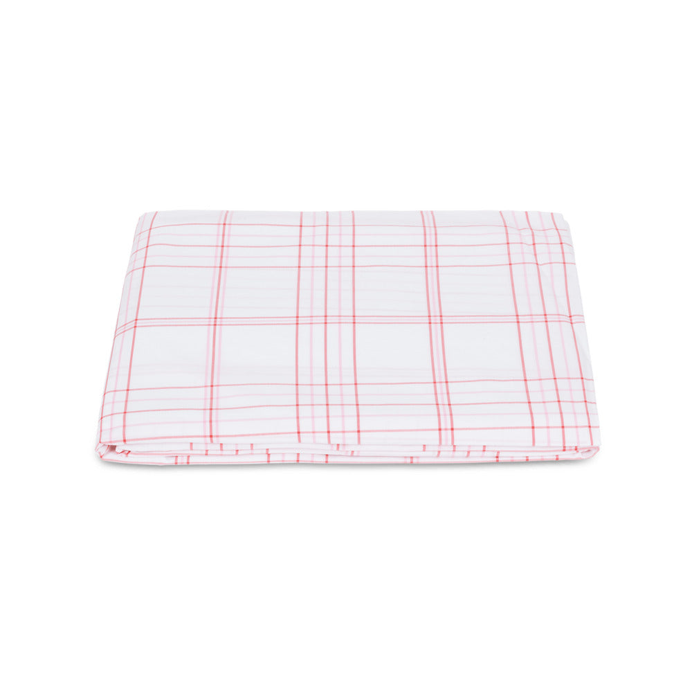 August Plaid Fitted Sheet Peony 