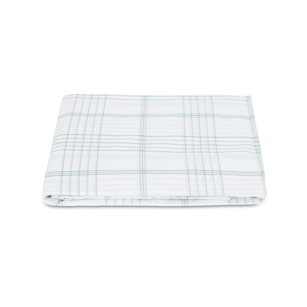 August Plaid Fitted Sheet Sea 