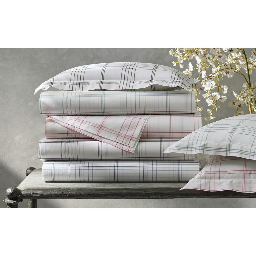August Plaid Flat Sheet Navy 2