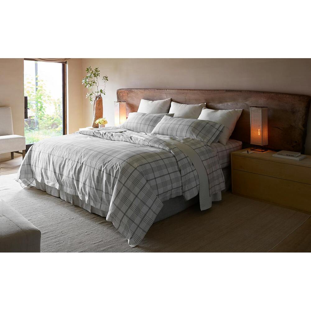 August Plaid Flat Sheet Navy 4