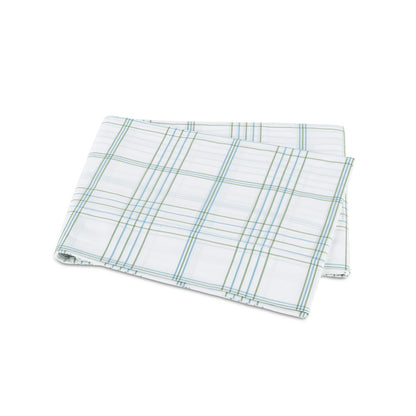 August Plaid Flat Sheet Sea 