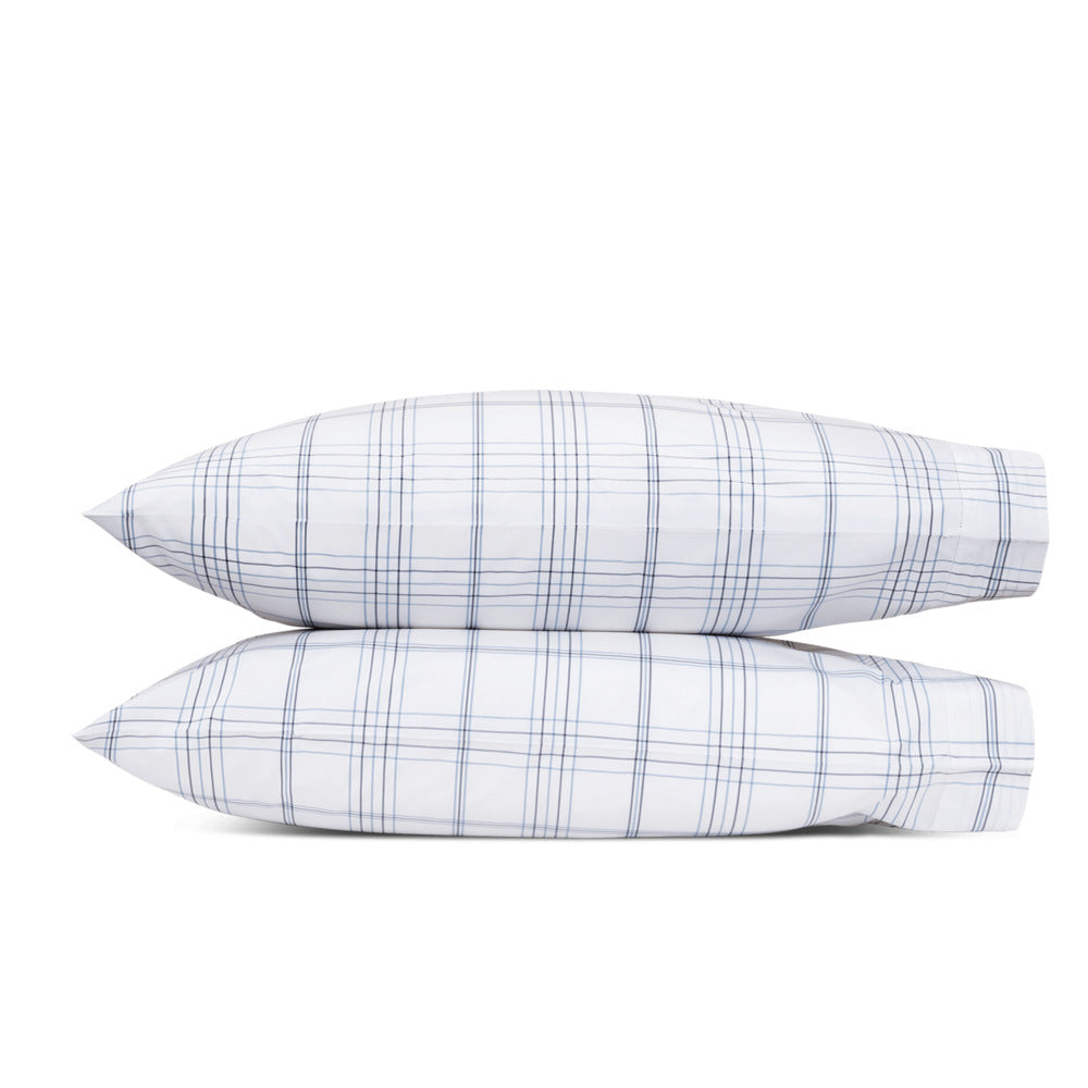 August Plaid Pillowcase Pair Navy 