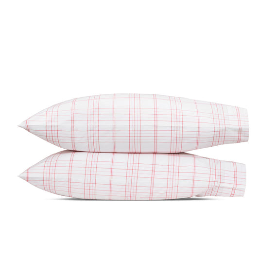 August Plaid Pillowcase Pair Peony 