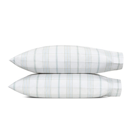 August Plaid Pillowcase Pair Sea 