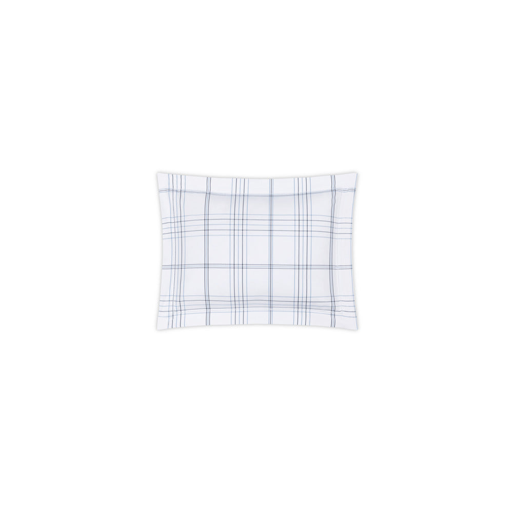 August Plaid Sham Navy Boudoir 