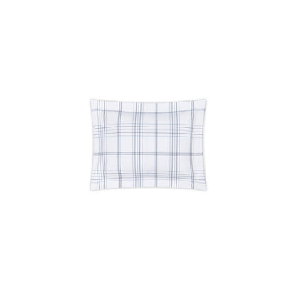 August Plaid Sham Navy Boudoir 