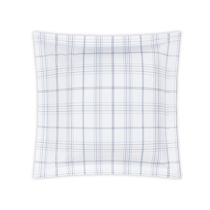 August Plaid Sham Navy Euro 