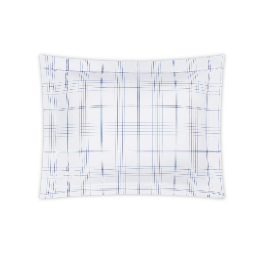 August Plaid Sham Navy Standard 