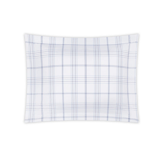 August Plaid Sham Navy Standard 