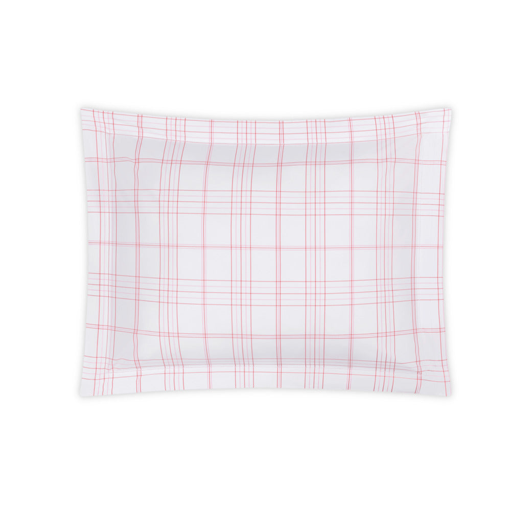 August Plaid Sham Peony Standard 