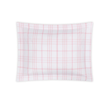 August Plaid Sham Peony Standard 