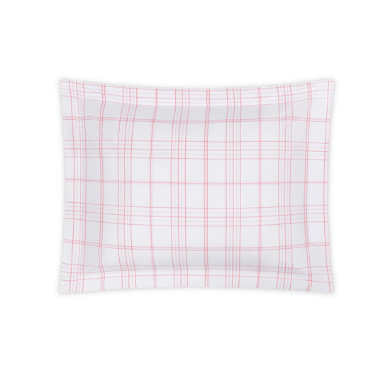 August Plaid Sham Peony Standard 