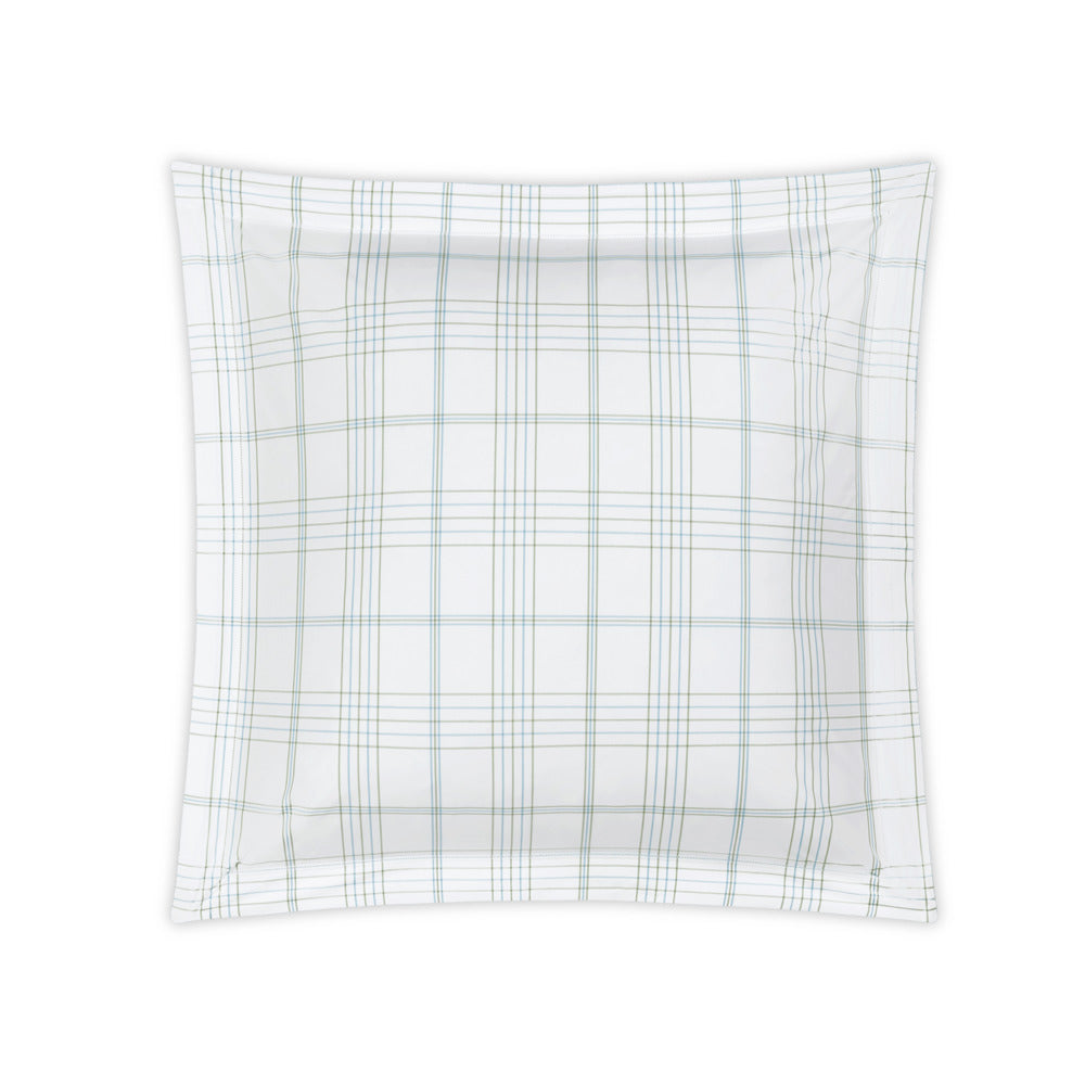 August Plaid Sham Sea Euro 
