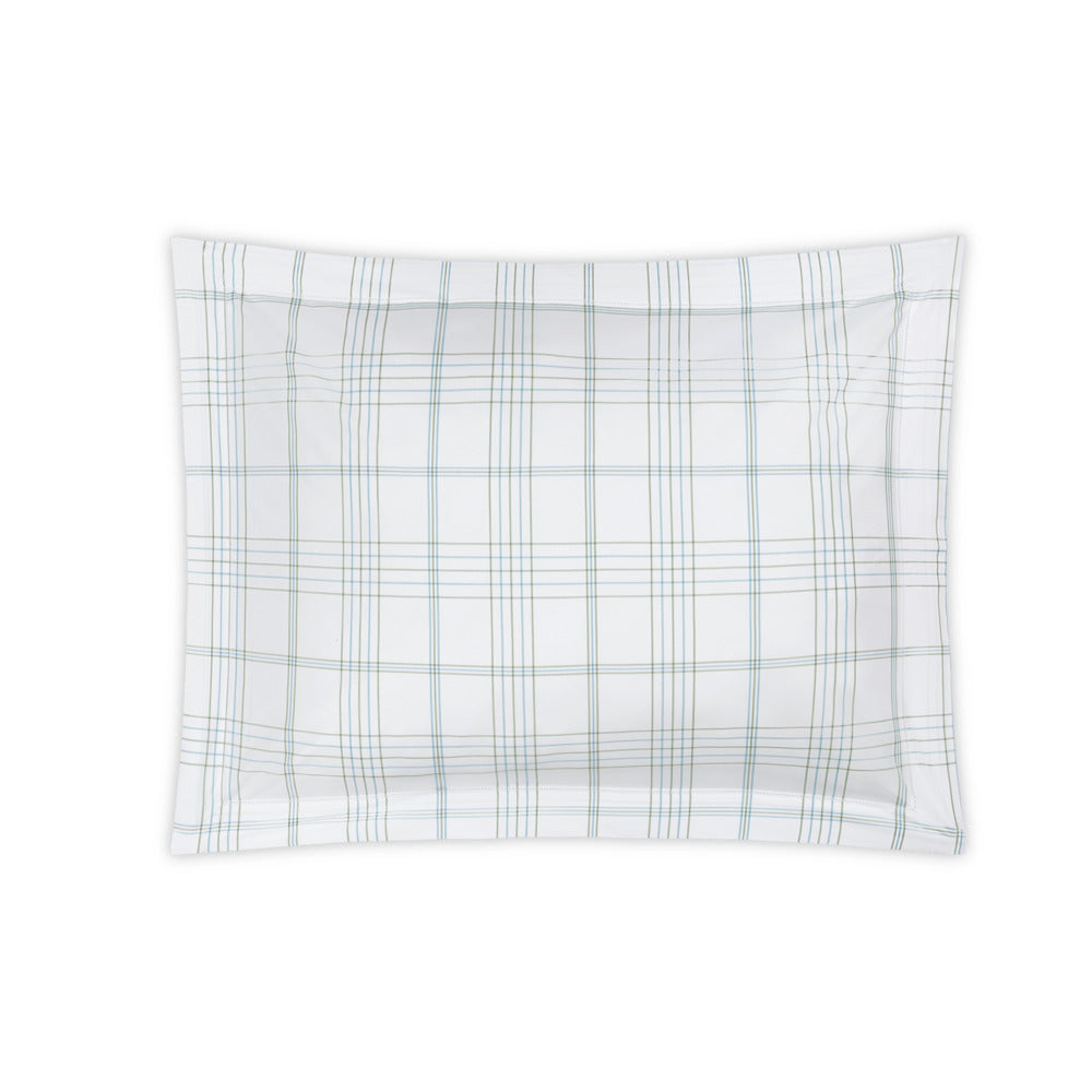 August Plaid Sham Sea Standard 