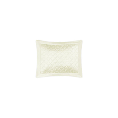 Ava Sham Ivory Quilted Boudoir 
