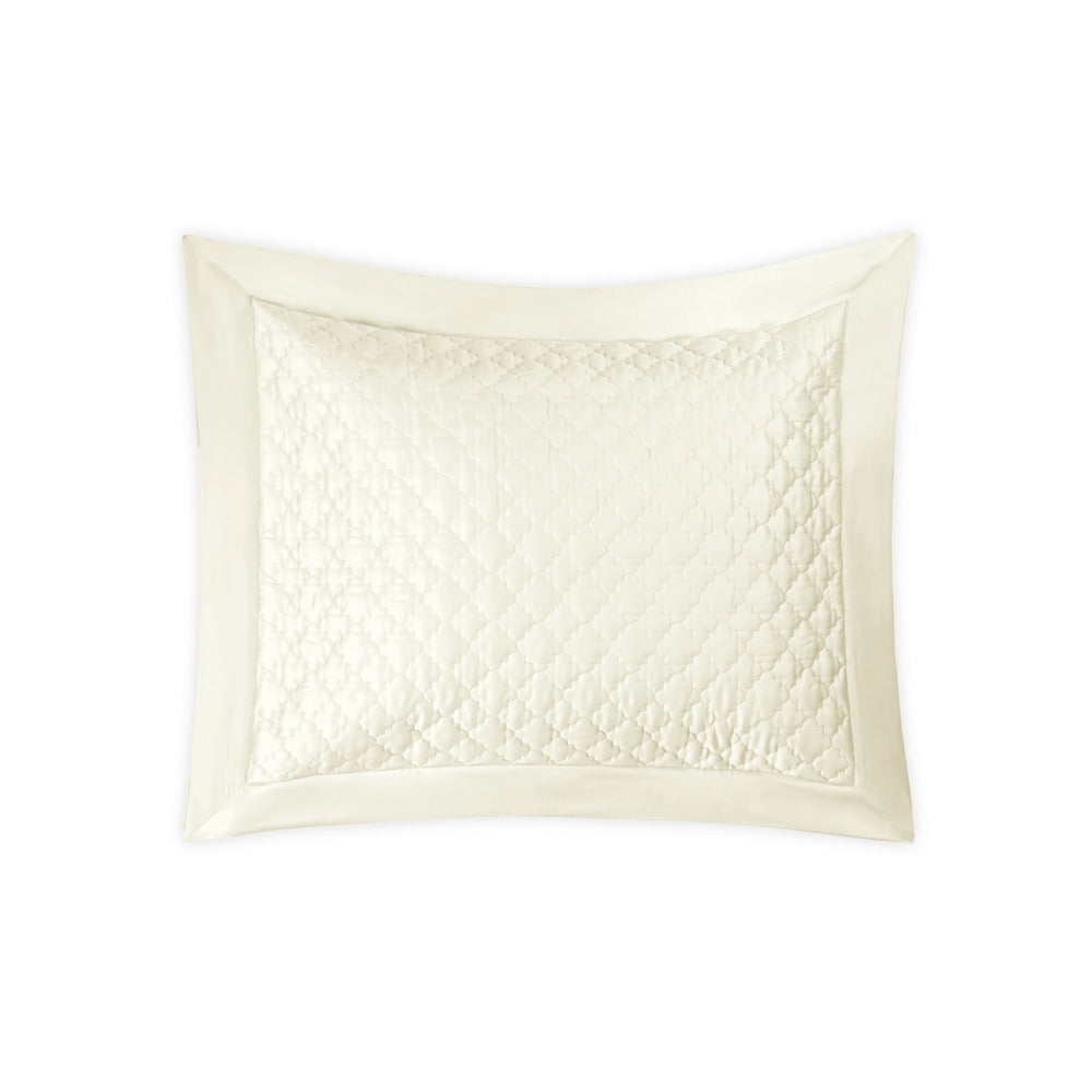Ava Sham Ivory Quilted Standard 
