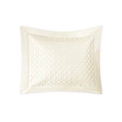 Ava Sham Ivory Quilted Standard 