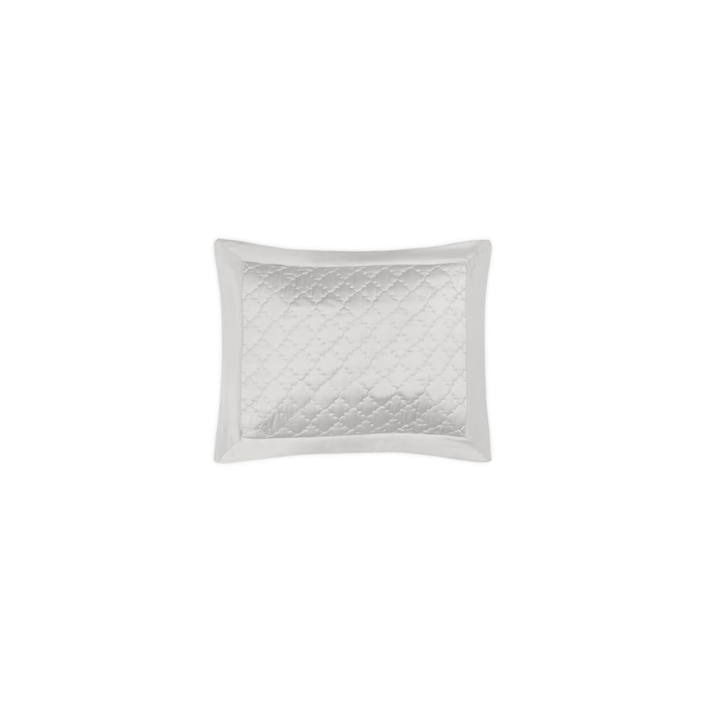 Ava Sham Silver Quilted Boudoir 