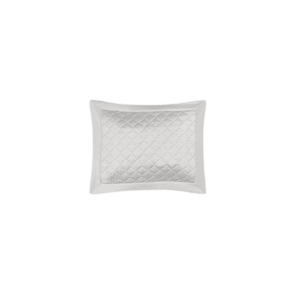 Ava Sham Silver Quilted Boudoir 