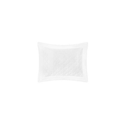 Ava Sham White Quilted Boudoir 