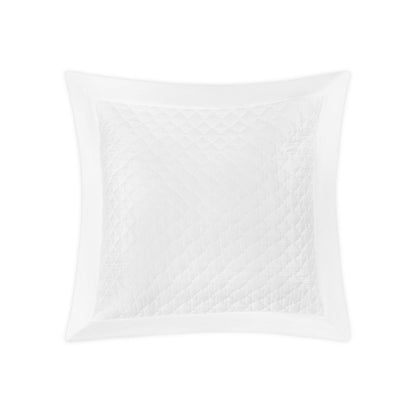Ava Sham White Quilted Euro 
