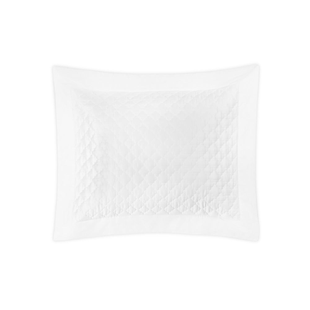 Ava Sham White Quilted Standard 