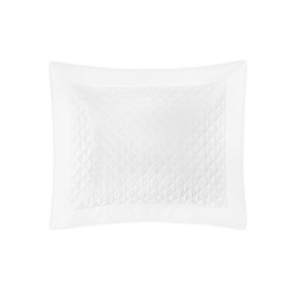 Ava Sham White Quilted Standard 