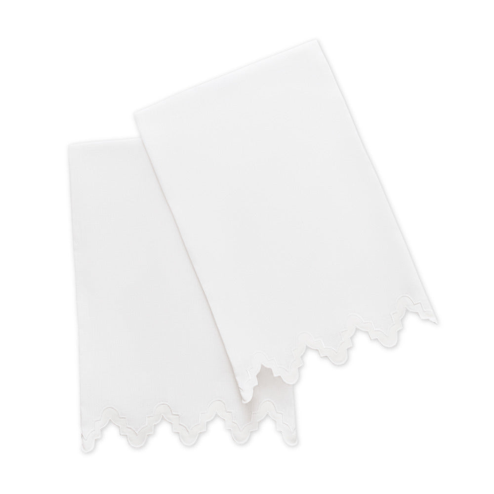 Aziza Guest Towels set of 2 Bone 