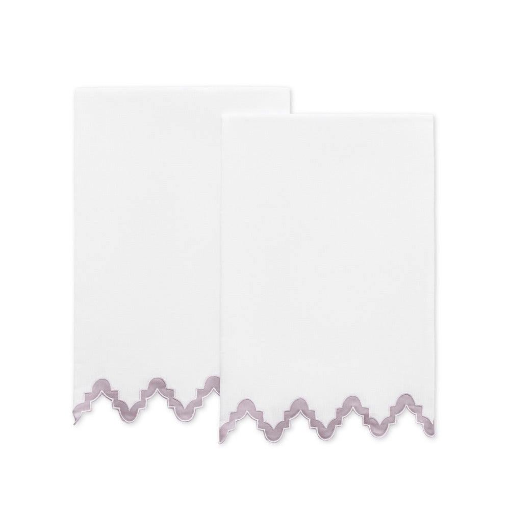 Aziza Guest Towels set of 2 Deep Lilac 