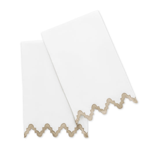 Aziza Guest Towels set of 2 Khaki 