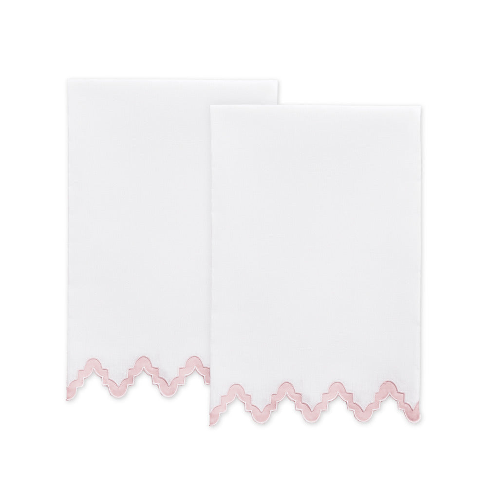 Aziza Guest Towels set of 2 Pink 