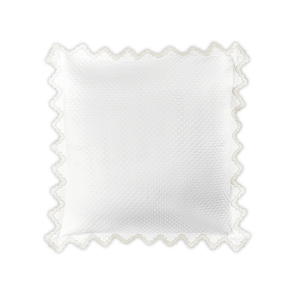 Aziza Matelasse Sham Bone Euro 