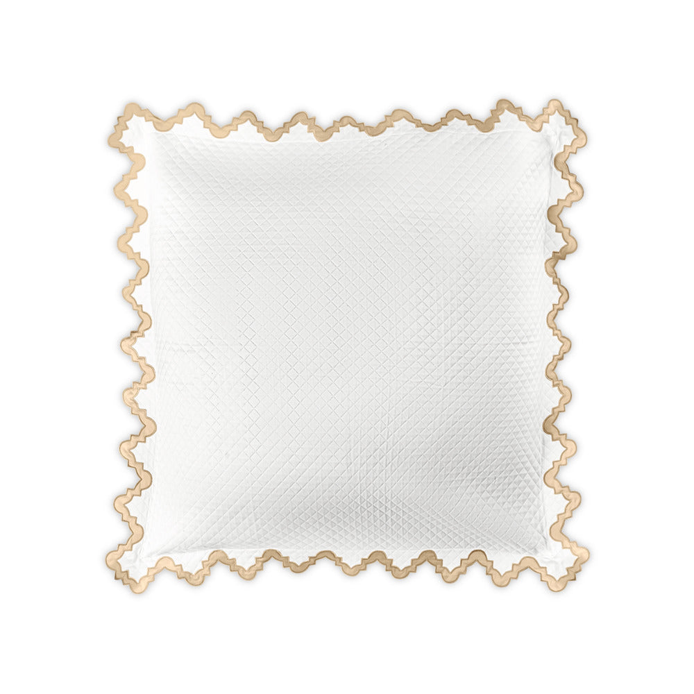 Aziza Matelasse Sham Champagne Euro 
