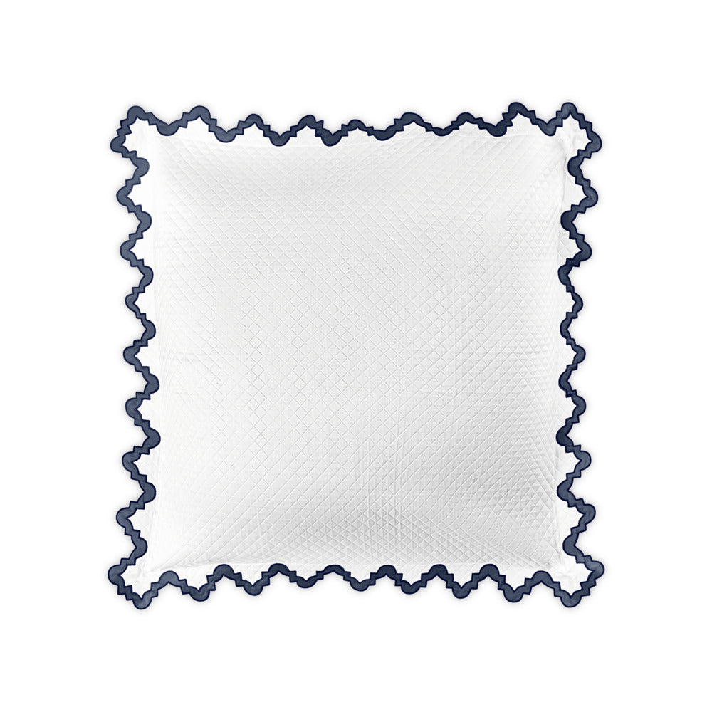 Aziza Matelasse Sham Navy Euro 