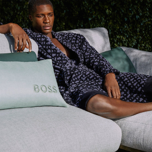 B Monogram Kimono Men's Bathrobe by Yves Delorme